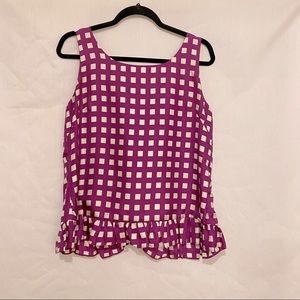 Silk Gingham, Open- Back Blouse